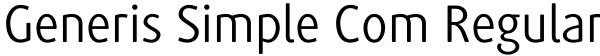 Generis Simple Com Regular Font