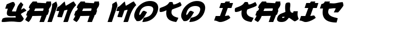 Yama Moto Italic Font