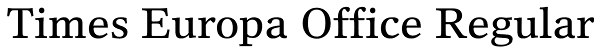 Times Europa Office Regular Font