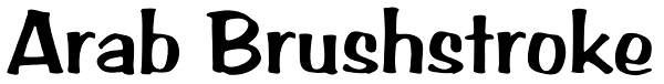 Arab Brushstroke Font