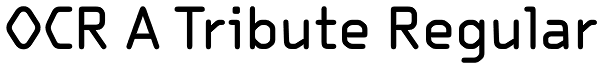 OCR A Tribute Regular Font
