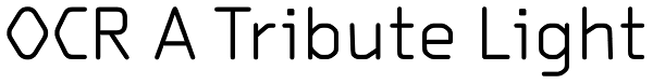OCR A Tribute Light Font