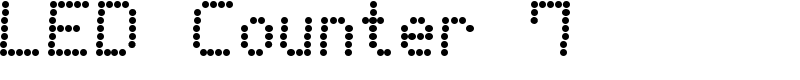 LED Counter 7 Font