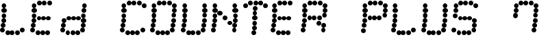 LED Counter Plus 7 Font
