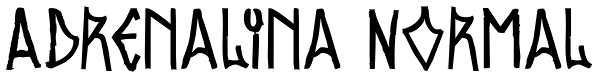 Adrenalina Normal Font