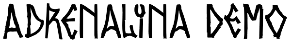 Adrenalina DEMO Font