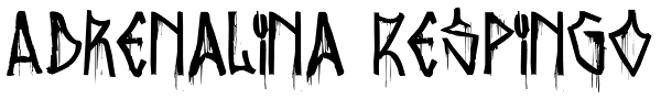 Adrenalina Respingo Font