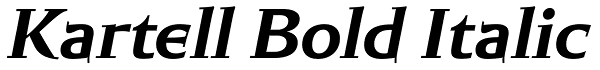 Kartell Bold Italic Font