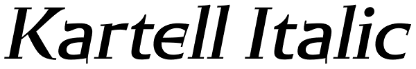 Kartell Italic Font