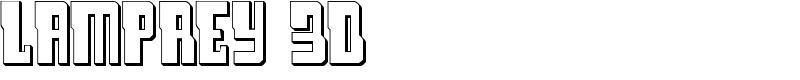 Lamprey 3D Font