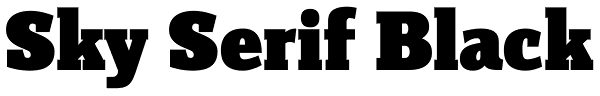 Sky Serif Black Font