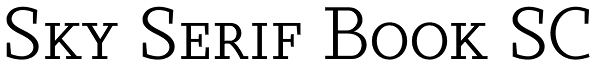 Sky Serif Book SC Font