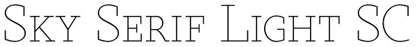Sky Serif Light SC Font