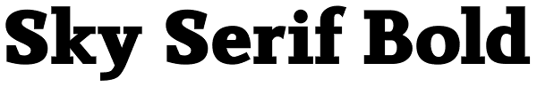 Sky Serif Bold Font