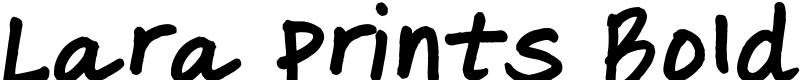 Lara Prints Bold Font
