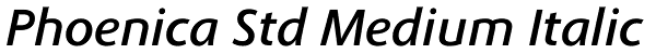 Phoenica Std Medium Italic Font