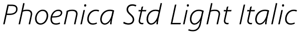 Phoenica Std Light Italic Font