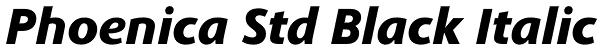 Phoenica Std Black Italic Font