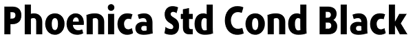 Phoenica Std Cond Black Font