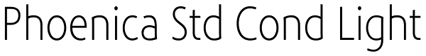 Phoenica Std Cond Light Font