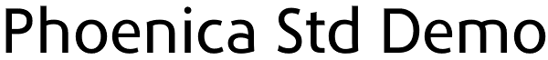 Phoenica Std Demo Font