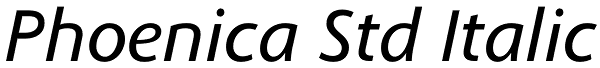 Phoenica Std Italic Font