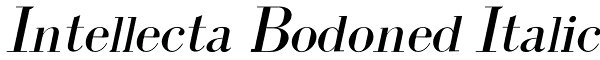 Intellecta Bodoned Italic Font