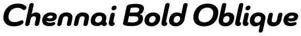Chennai Bold Oblique Font