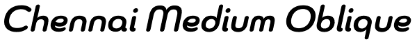 Chennai Medium Oblique Font