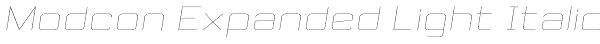 Modcon Expanded Light Italic Font