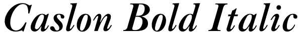 Caslon Bold Italic Font