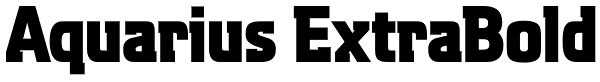 Aquarius ExtraBold Font