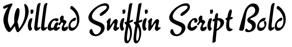 Willard Sniffin Script Bold Font