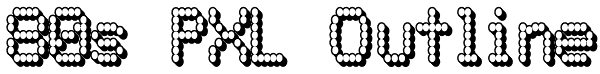 80s PXL Outline Font