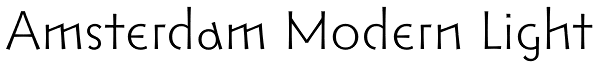 Amsterdam Modern Light Font