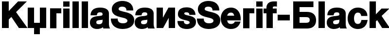 KyrillaSansSerif-Black Font
