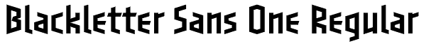 Blackletter Sans One Regular Font
