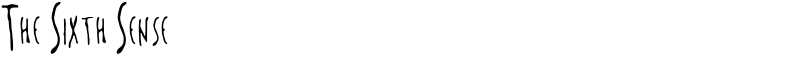 The Sixth Sense Font
