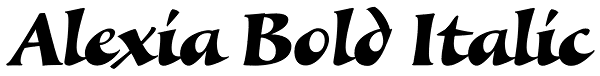 Alexia Bold Italic Font