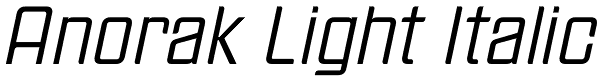 Anorak Light Italic Font
