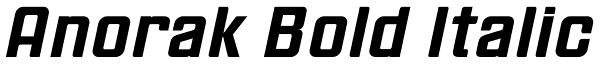 Anorak Bold Italic Font