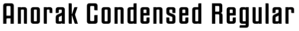Anorak Condensed Regular Font