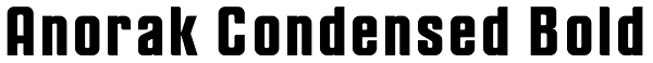 Anorak Condensed Bold Font