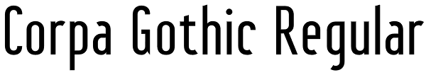 Corpa Gothic Regular Font