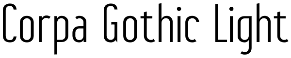 Corpa Gothic Light Font