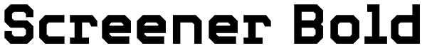 Screener Bold Font