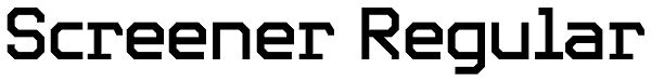 Screener Regular Font