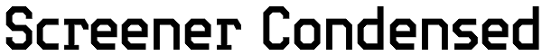 Screener Condensed Font