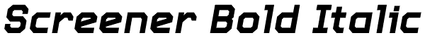Screener Bold Italic Font
