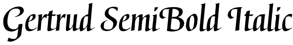 Gertrud SemiBold Italic Font